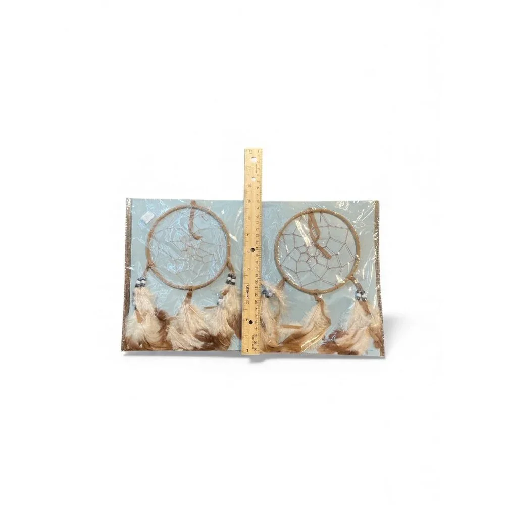 Set Of 2 Dreamcatchers With Feathers & Beads‎ In Decorative Packaging Gift-Ready